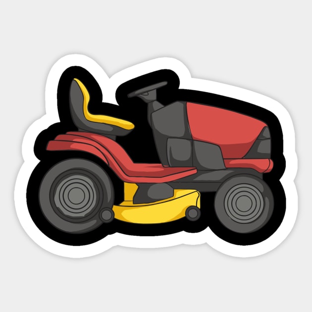 Lawn Mower Gardener Sticker by fromherotozero